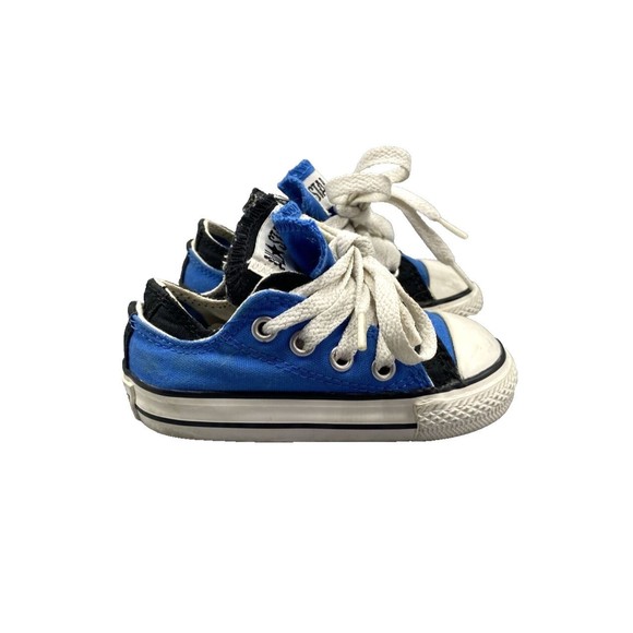 Converse Shoes Child 5 All Star Blue and Black Double Tongue Double Laces - Picture 4 of 10